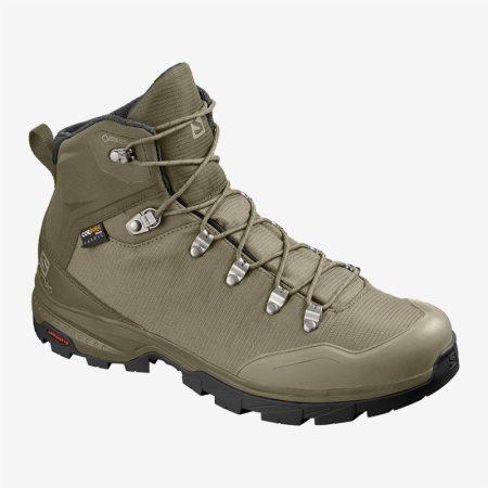 Salomon OUTback 500 GTX Mens Hiking Boots Olive UK TCMZ